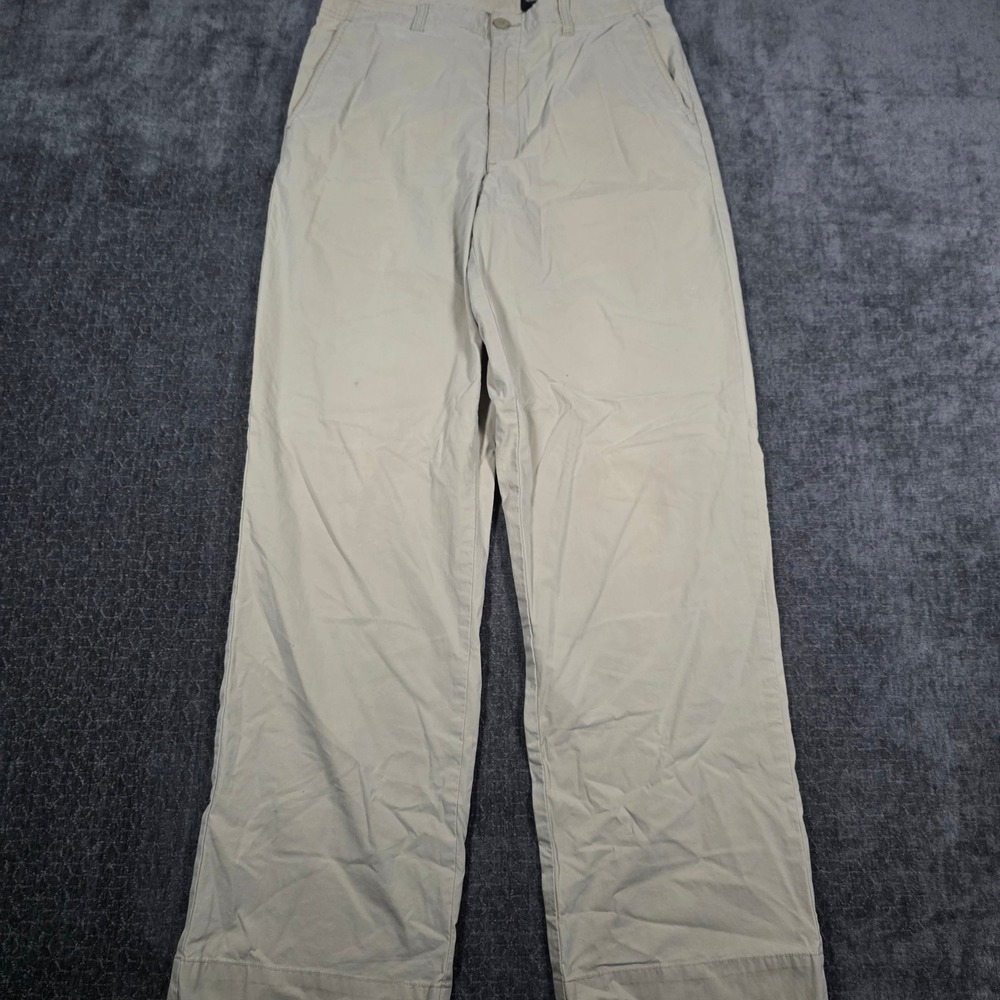 Eddie Bauer Performance Chino Pants Mens 32x32 Khaki Tan Cotton Nylon Golf Prep